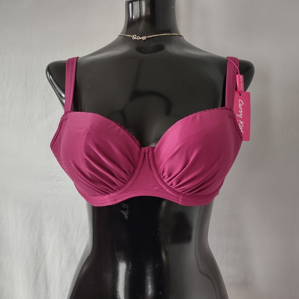 Curvy Kate Jetty Padded Balconette Bikini Top in Berry 32DD New with Tag